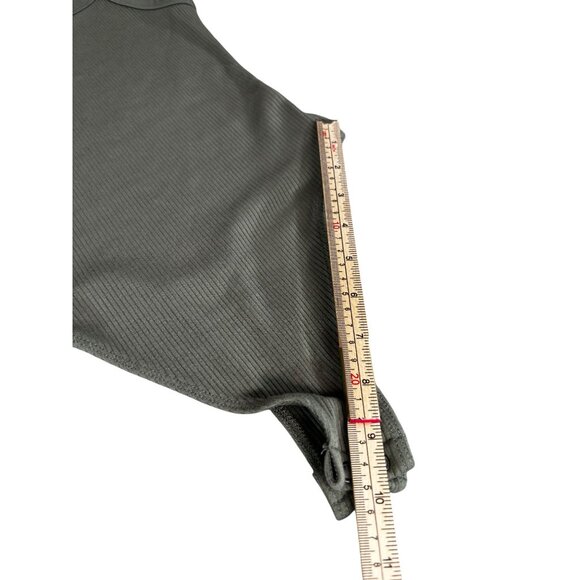 American Eagle Ribbed Bodysuit Olive Tank Top Style S/P/CH - Picture 11 of 11